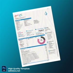 Italy Enel Energia Editable Utility Bill Template in Word and PDF formats