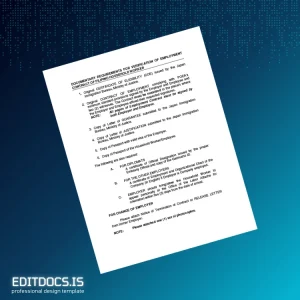 Editable Japan Employer Employment Verification Letter Template (Word&PDF) Page Preview - EditDocs