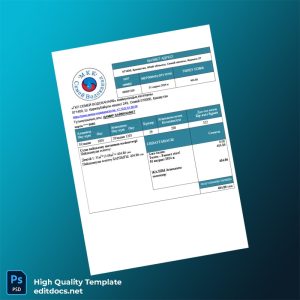 Kazakhstan Editable Water Bill Template in Word and PDF formats