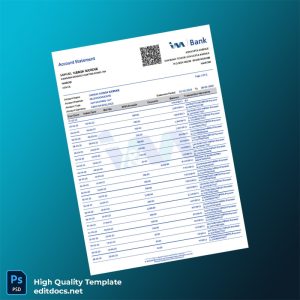 Kenya I M Bank Statement Template in Word and PDF formats