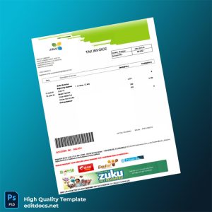 Kenya Wananchi Group K Ltd Editable Internet Bill Template in Word and PDF formats