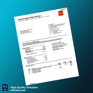 Liberia Wells Fargo Bank Statement Template in Word and PDF formats