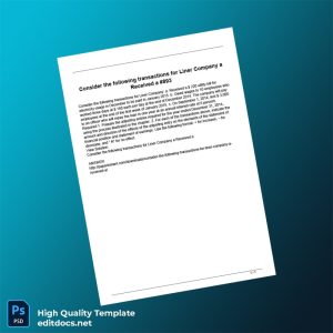 Liner Company Editable Adjusting Entries Template in Word and PDF formats