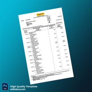 Malaysia Bank MBB Statement Template in Word and PDF formats