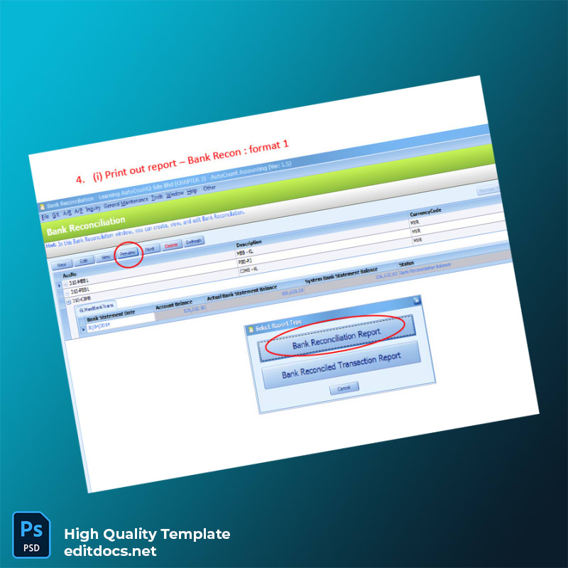 Malaysia CIMB Bank Reconciliation Guide Template in Word and PDF formats page 5