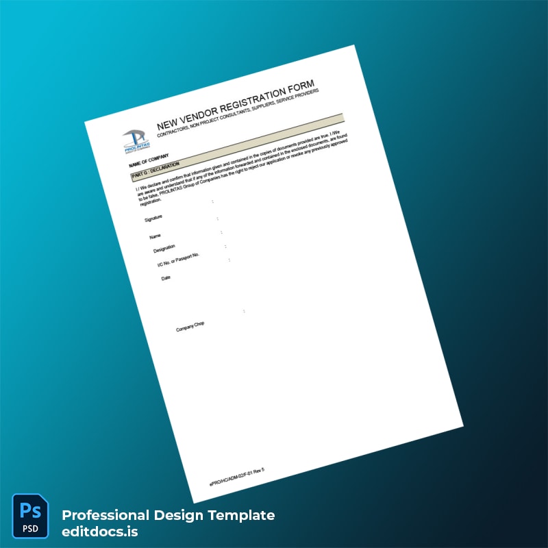 Editable Malaysia ProLintas Business Registration Certificate Template in Word and PDF formats page 7 Page Preview - EditDocs