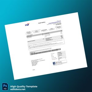 Malaysia Telekom Editable Utility Bill Template in Word and PDF formats