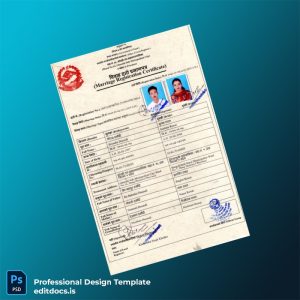 Editable Marriage Registration Certificate Template (Word&PDF) Page Preview - EditDocs