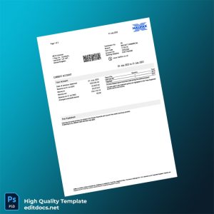 Mauritius Bank Statement Template in Word and PDF formats