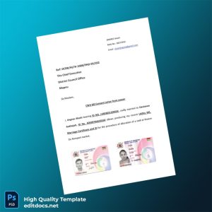 Mauritius District Council Office Mapou Editable CWA Bill Consent Letter Template in Word and PDF formats