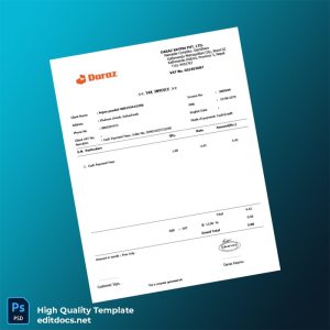 Nepal Daraz Kaymu Editable Utility Bill Template in Word and PDF formats