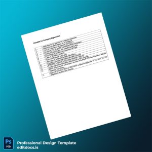 Editable Nepal Ministry of Commerce Company Registration Checklist Template (Word&PDF) Page Preview - EditDocs