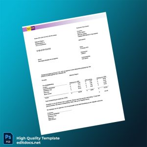 Netherlands Nuon Editable Utility Bill Template in Word and PDF formats