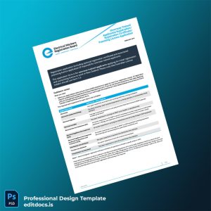 Editable New Zealand Electrical Registration Application Template (Word&PDF) Page Preview - EditDocs