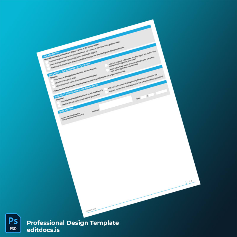 Editable New Zealand Electrical Registration License Application for Overseas Applicants Template in Word and PDF formats page 6 Page Preview - EditDocs
