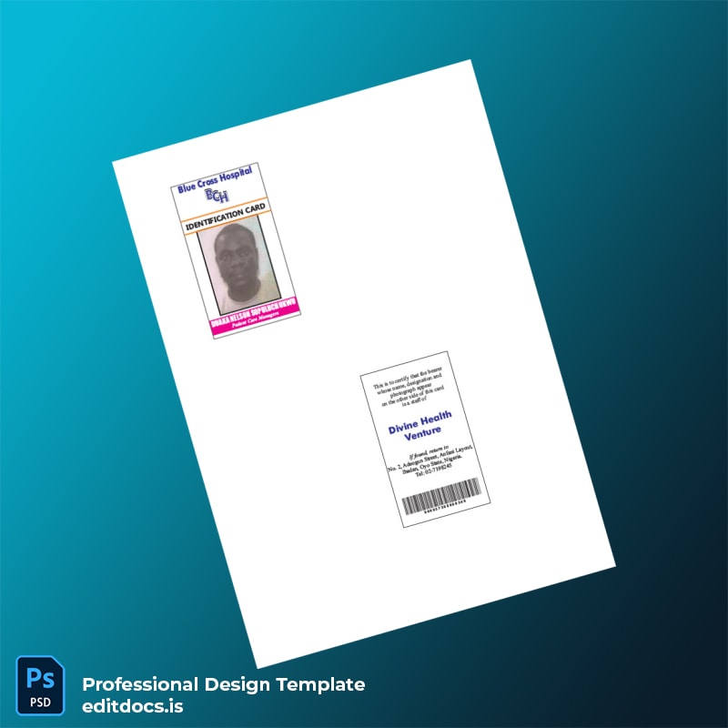 Editable Nigeria Blue Cross Hospital Employment Verification Letter Template in Word and PDF formats page 5 Page Preview - EditDocs