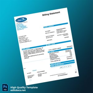 Nigeria Cleaneat Editable Utility Bill Template in Word and PDF formats