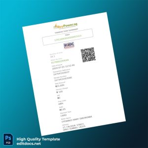 Nigeria EKEDC Editable Utility Bill Template in Word and PDF formats