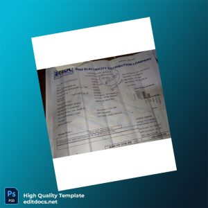 Nigeria Eko Electricity Distribution Company Editable Electricity Bill Template in Word and PDF formats