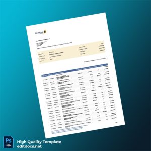 Nigeria FirstBank Statement Template in Word and PDF formats