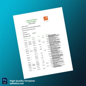 Nigeria Guaranty Trust Bank Bank Statement Template in Word and PDF formats