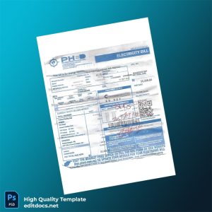 Nigeria PHED Editable Electricity Bill Template in Word and PDF formats