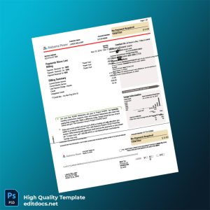 Not Specified Editable Utility Bill Template in Word and PDF formats