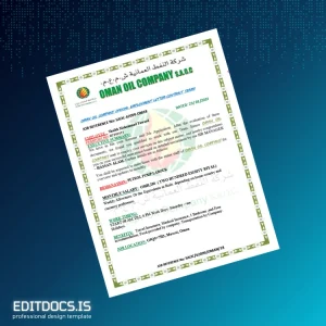 Editable Oman Oil Company Salary Certificate Template (Word&PDF) Page Preview - EditDocs