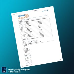 Pakistan Askari Bank Limited Editable Internet Bill Template in Word and PDF formats