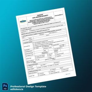 Editable Pakistan Civil Aviation Authority Application for Issue of Certificate of Registration Cancellation of Registration Change of Re Page Preview
