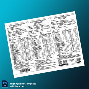 Pakistan Defence Housing Authority Islamabad Editable Utility Bill Template in Word and PDF formats