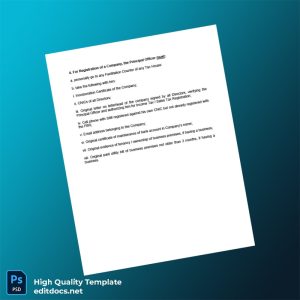 Pakistan FBR Editable Tax Registration Requirements Template in Word and PDF formats