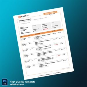 Pakistan NayaPay Account Statement Template in Word and PDF formats