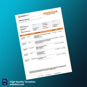 Pakistan NayaPay Bank Statement Template in Word and PDF formats