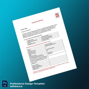 Editable Pakistan Orient Group of Companies Employment Verification Letter Template (Word&PDF) Page Preview - EditDocs