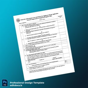 Editable Pakistan Pakistan Engineering Council Registration Certificate Template (Word&PDF) Page Preview