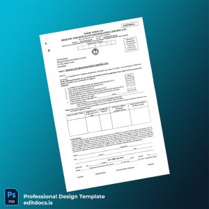 Editable Pakistan Pakistan Medical Dental Council Duplicate Registration Certificate Template (Word&PDF) Page Preview