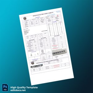 Pakistan Peshawar Electric Supply Company PESCO Editable Electricity Bill Template in Word and PDF formats