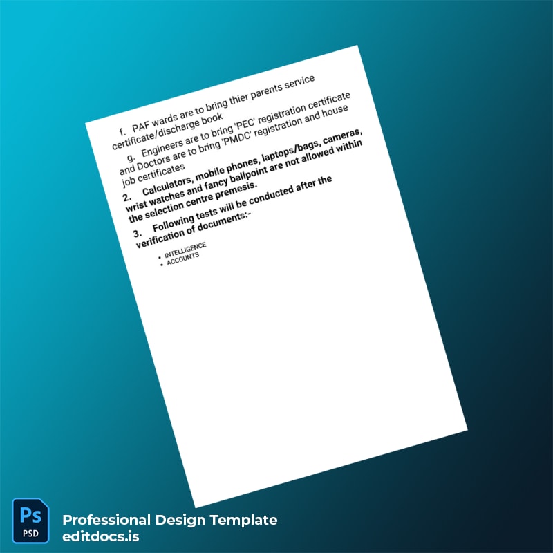 Editable Pakistan Provisional Registration Certificate Template in Word and PDF formats page 2 Page Preview - EditDocs