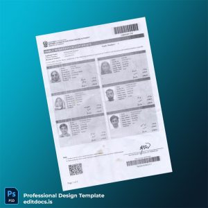 Editable Pakistan Registrar General Family Registration Certificate Template (Word&PDF) Page Preview