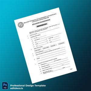 Editable Pakistan Sir Syed University of Engineering and Technology Business Registration Certificate Template (Word&PDF) Page Preview - EditDocs