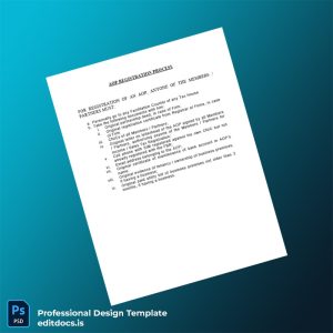 Editable Pakistan Tax Authority AOP Registration Certificate Template (Word&PDF) Page Preview - EditDocs