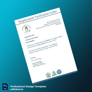 Editable Pakistan VIRA Healthcare of Future Employment Verification Letter Template (Word&PDF) Page Preview - EditDocs