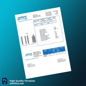 Peru Sedapal La Atarjea Editable Water Bill Template in Word and PDF formats