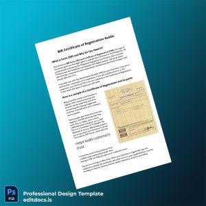 Editable Philippines Bureau of Internal Revenue Certificate of Registration Template (Word&PDF) Page Preview - EditDocs