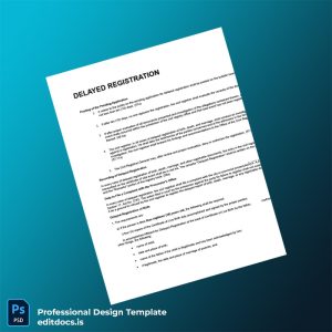 Editable Philippines Civil Registrar Delayed Registration Birth Certificate Template (Word&PDF) Page Preview - EditDocs