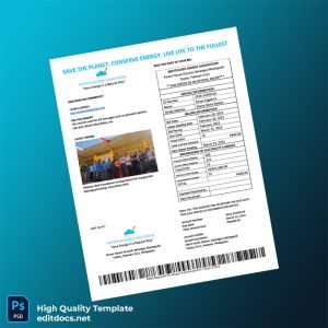 Philippines Maytegued Energy Association Editable Electricity Bill Template in Word and PDF formats