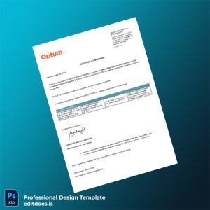 Editable Philippines Optum Global Solutions Employment Certificate Template (Word&PDF) Page Preview - EditDocs