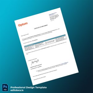 Editable Philippines Optum Global Solutions Employment Verification Letter Template (Word&PDF) Page Preview - EditDocs