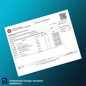 Editable Philippines Polytechnic University Student Registration Certificate Template (Word&PDF) Page Preview - EditDocs